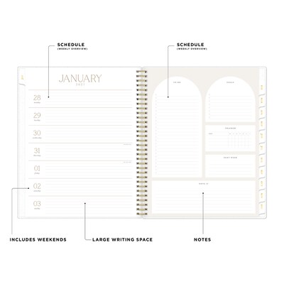 2027 Blue Sky Blue Sky Life Note-It Leah 8.5 x 11 Calendar Year Weekly & Monthly Planner, Plastic Cover (139479-27)