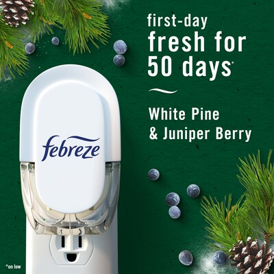Febreze Plug Air Freshener Scented Oil Refill, White Pine & Berry, 0.87 oz., 2/Pack (03424)