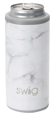 Swig Life Skinny Can Cooler - Marble pattern