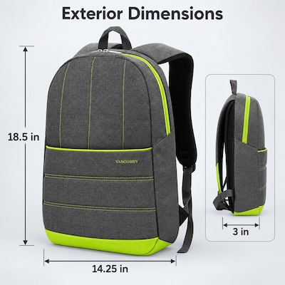 Vangoddy Grove Laptop Backpack, Medium, Apple Green (NBKLEA591)