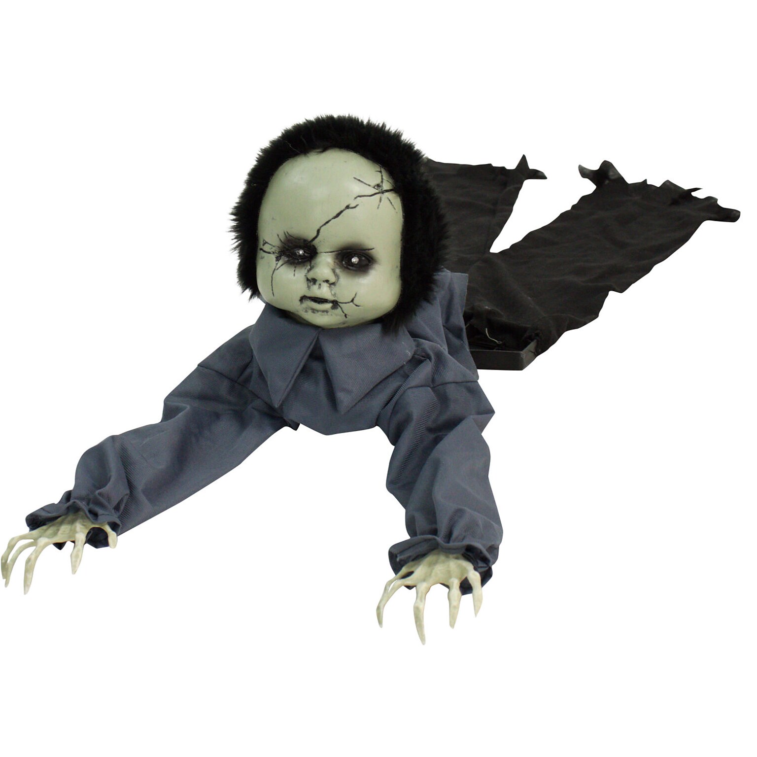Haunted Hill Farm Animatronic Haunted Crawling Baby Doll (HHGBBOY-1LSA)