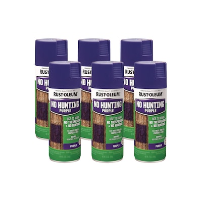 Rust-Oleum Specialty Spray Paint, 12 oz. Aerosol Can, Flat No Hunting Purple, 6/Carton (RST270970CT)