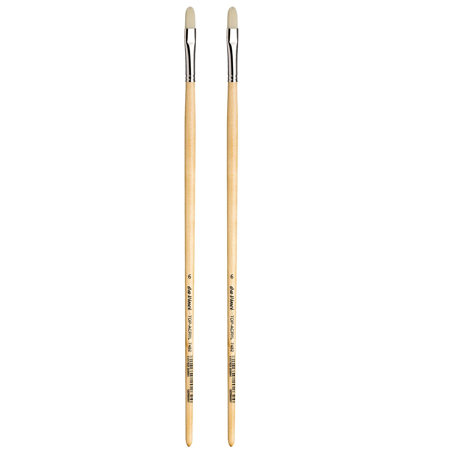 da Vinci TOP-ACRYL Oil and Acrylic Synthetic Bristle, Filbert Brush, 2/Bundle (DVXVA74826-2)
