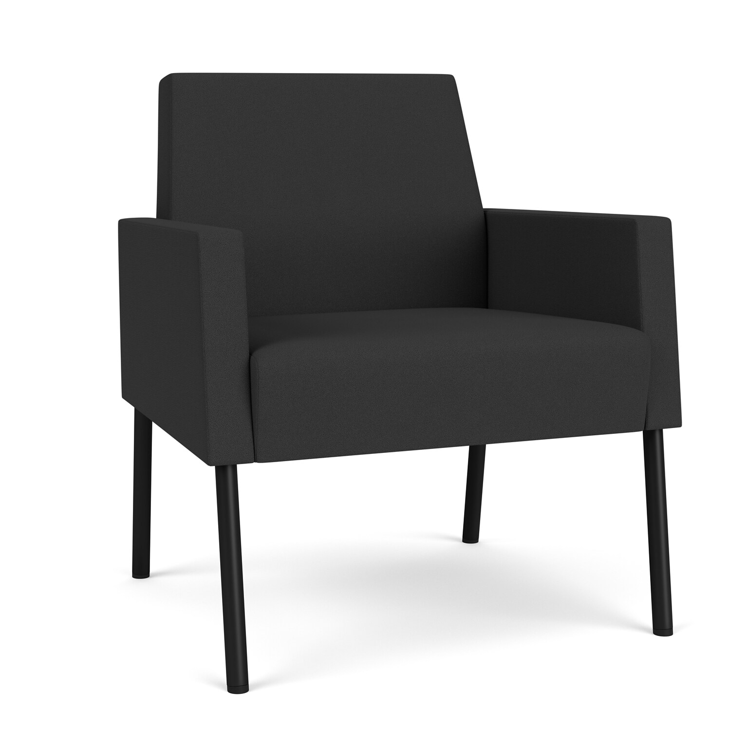 Lesro Mystic Lounge Fabric Guest Chair, Open House Graphite/Black (ML1101.SBK-01OHGP)