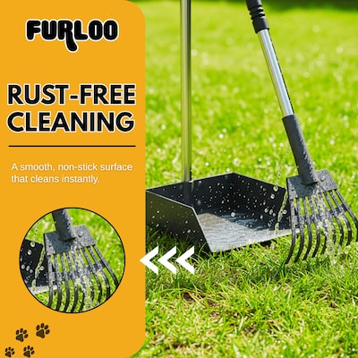 Furloo Dog Pooper Scooper Set, Black, 3 Pieces/Set (FLO3)