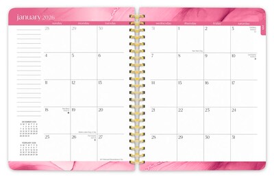 2026 BrownTrout Crackled Blush 6.5" x 7.75" Weekly Planner (9798330707904)