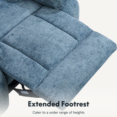 FlexiSpot Chenille Power Lift Recliner, Blue (XL6F-Cloud-BLU)