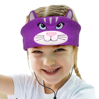 Contixo H1 Adjustable Fleece Headband Headphones, Cat (CNXH1CAT)