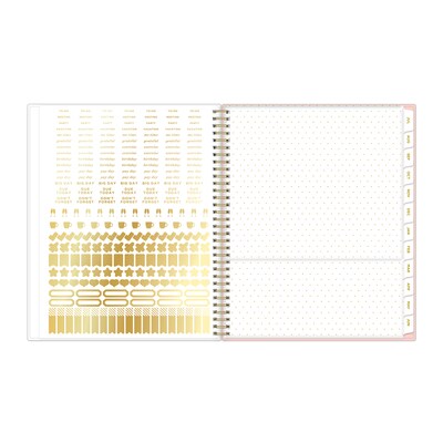 2026-2027 Blue Sky Day Designer Floral Cream 8" x 11" Academic Year Weekly & Monthly Planner, Plastic Cover (161592)