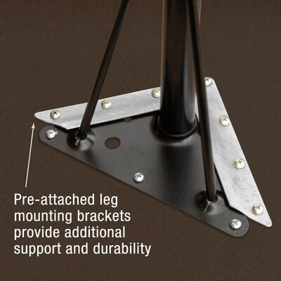 Correll Kidney Shaped Activity Table Set, 72" x 48", Height Adjustable, Frosty White (AP1-A4872DEKID-80-09-09-6-18)