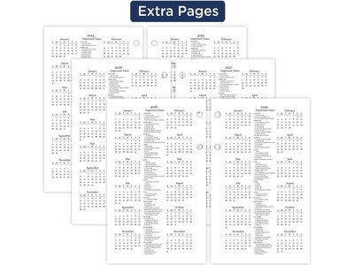 2024 AT-A-GLANCE 6" x 3.5" Photographic Loose-Leaf Desk Calendar Refill, Multicolor (E417-50-24)