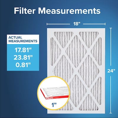 Filtrete Allergen Defense 18 x 24 x 1 Pleated Air Filter, MERV 11, 4/Carton (9821-4CA)