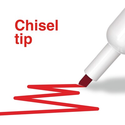 Quill Brand® Remarx Dry Erase Marker, Chisel Tip, Red, 12/Pack (ST62938)