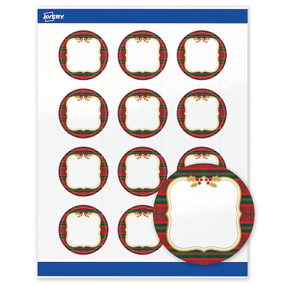 Avery Circle Multipurpose Labels, 2 Dia., White, 120/Pack (19479370513)