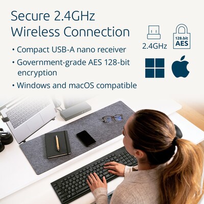 Kensington KB150 EQ Wireless Keyboard, Black (K75561NA)