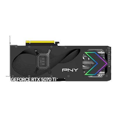 PNY NVIDIA GeForce RTX 5070 Ti EPIC-X ARGB OC Triple Fan PCIe 5.0 16GB GDDR7 Gaming Graphics Card, 2295 MHz Core, Black