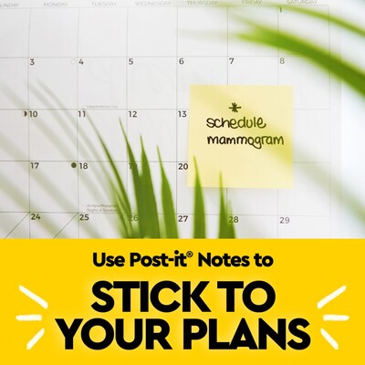 Post-it Notes, 4" x 6", Canary Collection, Lined, 100 Sheet/Pad, 5 Pads/Pack (6605PK)