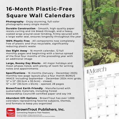 2025 BrownTrout Virginia Wild & Scenic 12" x 12" Monthly Wall Calendar (9781975475864)