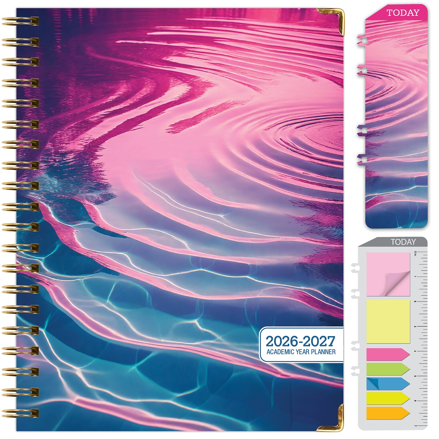 2026-2027 Excello Brands 8.5 x 11 Academic Weekly & Monthly Planner, Paperboard Cover, Summer Bliss (FSHN-AY26-8511-73)