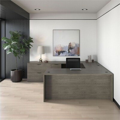 Lorell Prominence 2.0 Right-Pedestal Credenza (LLRPC2466RGE)
