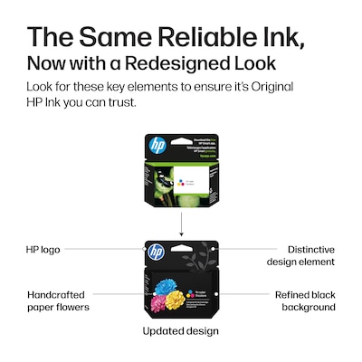 HP 923 Black/Cyan/Magenta/Yellow Standard Yield Ink Cartridges, 4/Pack (6C3Y6LN)