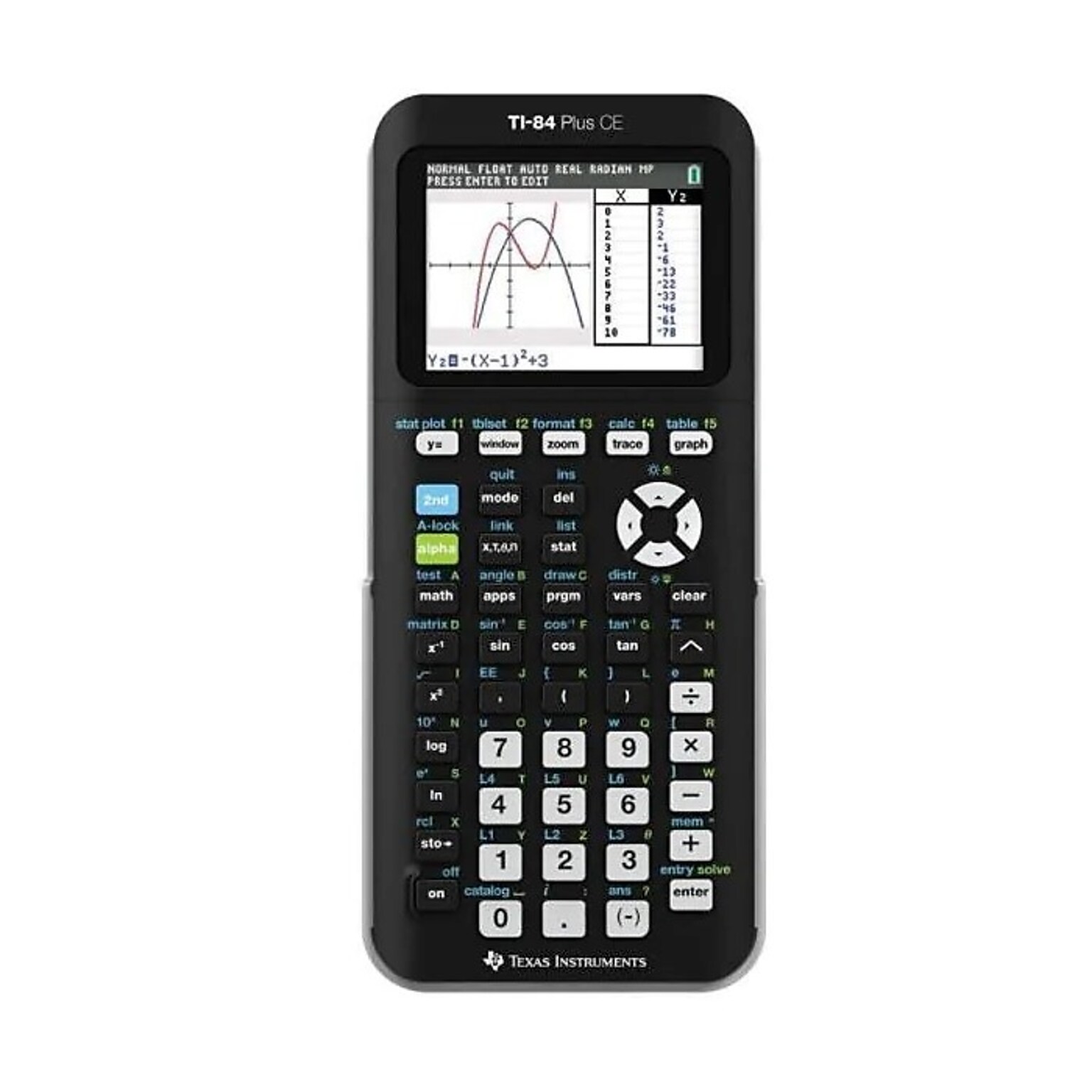 Texas Instruments TI-84 Plus CE 10-Digit Graphing Calculator, Black