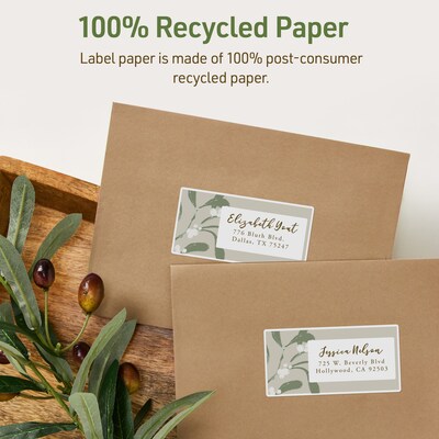 Avery EcoFriendly Laser/Inkjet Shipping Labels, 2" x 4", White, 100 Labels/Pack (48807)