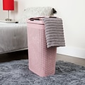 Mind Reader 10.57-Gallon Laundry Hamper with Lid, Plastic, Pink (40HAMP-PNK)