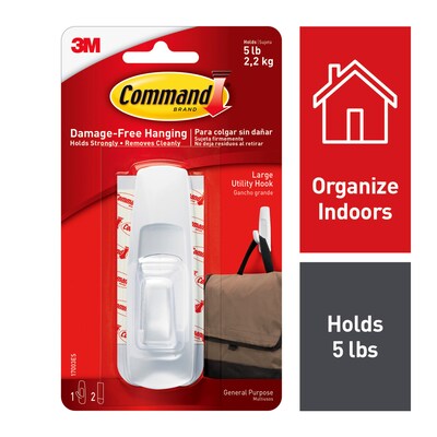 Command Large Utility Hook, White (17003-ES)