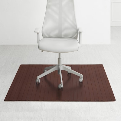 Anji Mountain Standard Bamboo Carpet & Hard Floor Chair Mat, 48 x 52, Dark Cherry (AMB24013)