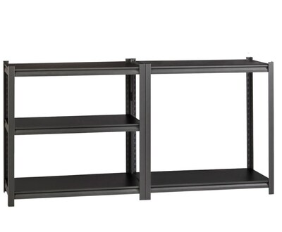 Lorell Iron Horse Riveted Shelving Unit, 3200 lb. Capacity, 36"W x 18"D x 72"H, Black (LLR59701)
