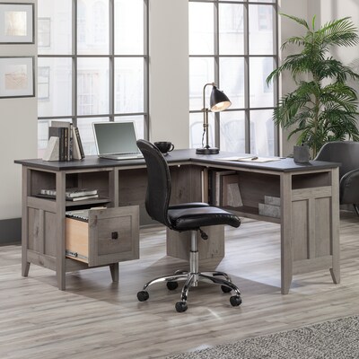 Sauder August Hill 59"W L-Shaped Home Office Desk, Mystic Oak (430757)
