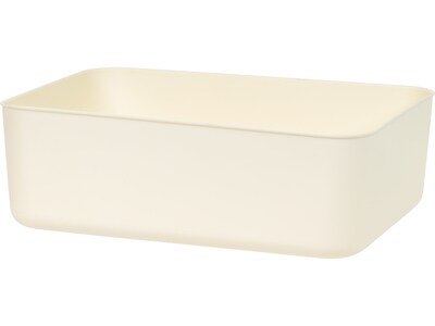 IRIS Open Lid Storage Bin, Off-White, 4/Pack (552112)