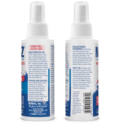 No Natz Natural DEET-Free Insect Repellent Spray for Gnats, Fresh Scent, 4oz (9175A95-4Z24)