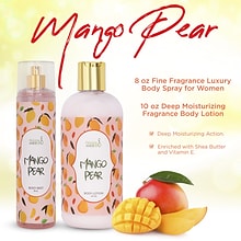 Freida and Joe Mango Pear Fragrance Body Lotion and Body Mist Spray Set (FJ-710)