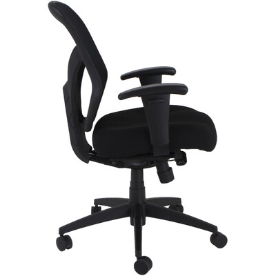 Lorell Executive Mesh Adjustable-Arm Swivel Executive Chair, Black (LLR40212)