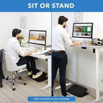 Mount-It! 55"W Electric Adjustable Standing Desk, White (MI-18061)