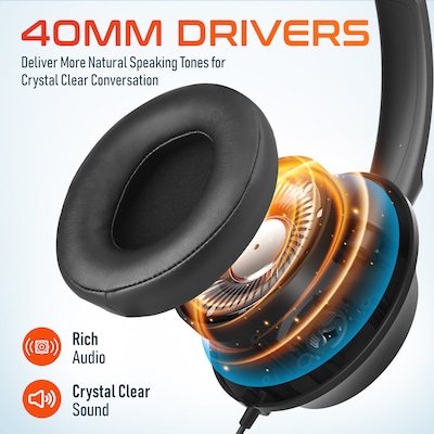 Delton 42Y Noise-Canceling Stereo Over-the-Ear Headset, USB Type-A (DWH42YAC)