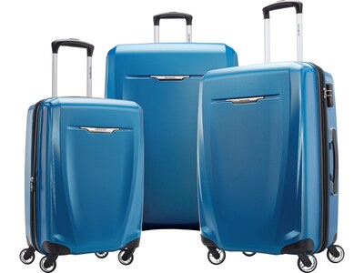 Samsonite Winfield 3 DLX Polycarbonate 3-Piece Luggage Set, Blue/Navy (120751-1112)