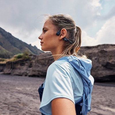 Shokz OpenRun Pro 2 Mini Wireless Bone-Conduction Open-Ear Sport Headphones, Bluetooth, Black (S821-MN-BK-US)