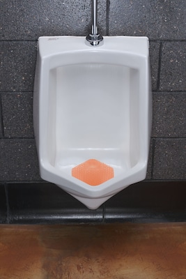 Fresh Products Wave 3D Anti-Splash Urinal Screen, Mango Scent, Orange, 10/Box (FRS3WDS60MAN)