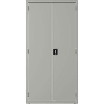 Lorell Fortress Series 72 Steel Wardrobe Storage Cabinet With 2-Shelves, Light Gray (LLR03089)