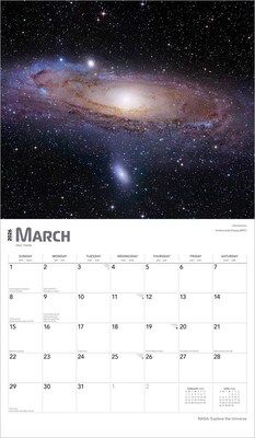 2026 BrownTrout NASA Explore the Universe 14" x 12" Monthly Wall Calendar (9798330704743)