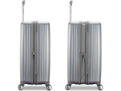 Samsonite Opto 3 29.02" Hardside Suitcase, 4-Wheeled Spinner, TSA Checkpoint Friendly, Silver (147076-7722)
