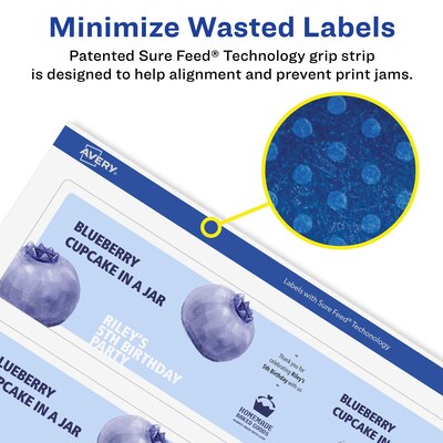 Avery Laser/Inkjet Rectangle Multipurpose Labels, 2" x 7", White, 60 Labels/Pack (94243)