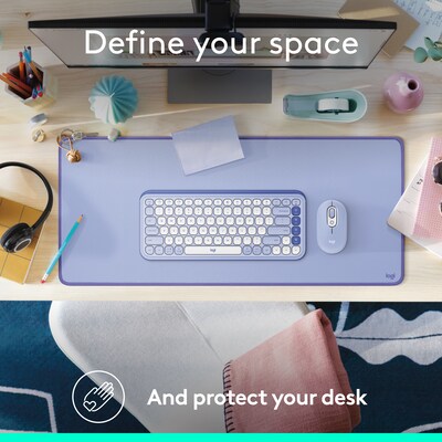 Logitech Studio Series Skid-Resistant Desk Pad, 11.8 x 27.5,  Lilac (956-000148)