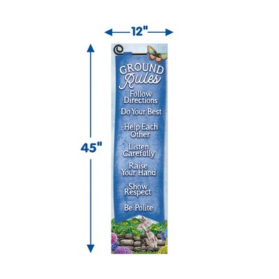 Eureka Curiosity Garden - Ground Rules Vertical Banner, 6/Pack (EU-849346-6)