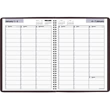 2024 AT-A-GLANCE DayMinder 8 x 11 Weekly Appointment Book, Burgundy (G520-14-24)