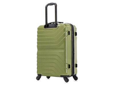 InUSA Aurum 27.98" Hardside Suitcase, 4-Wheeled Spinner, Green (IUAUR00M-GRN)