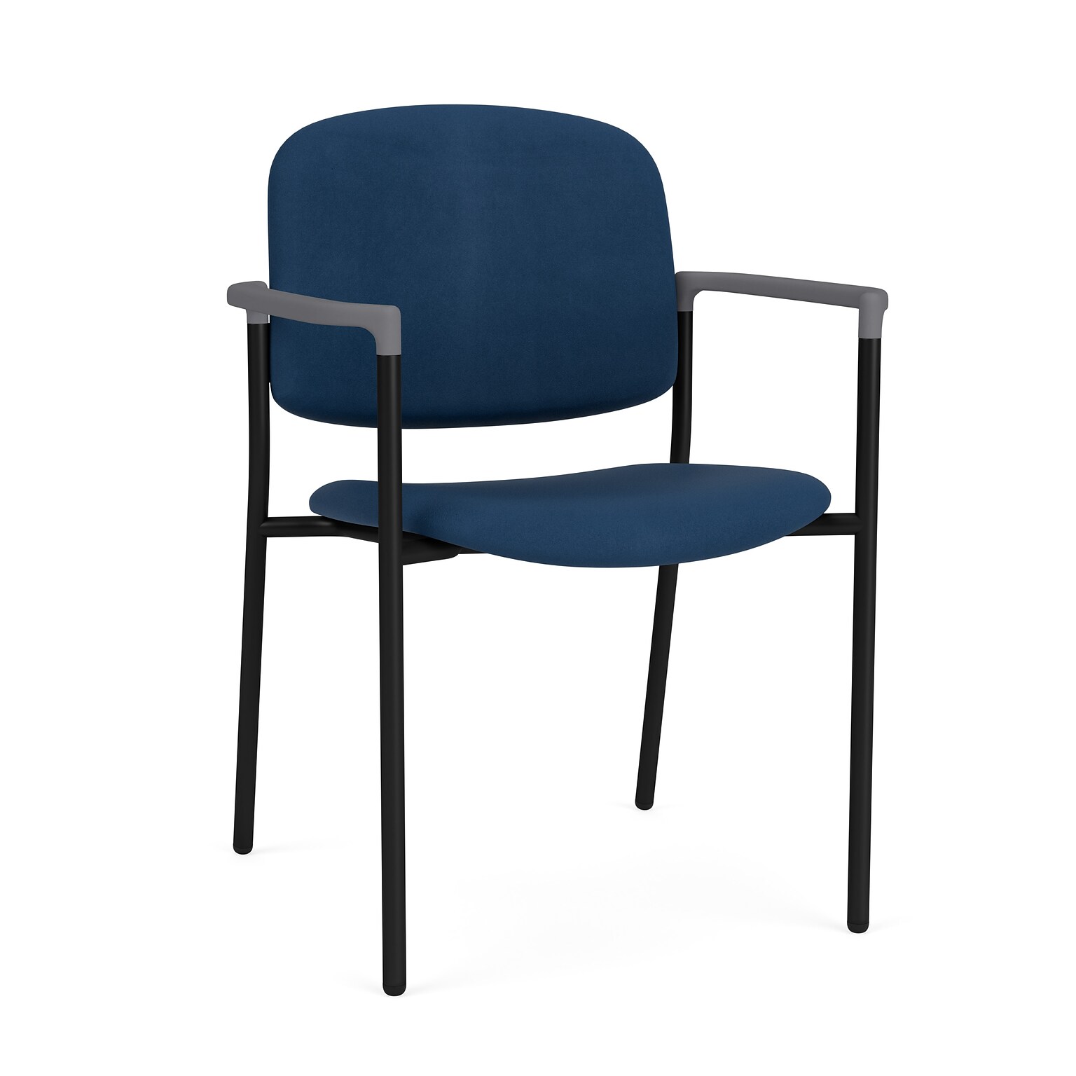 Lesro Chat Vinyl Guest Chair, Patriot Plus Blue Ridge/Black (CX1171.SBK.CFL-01PPBR)
